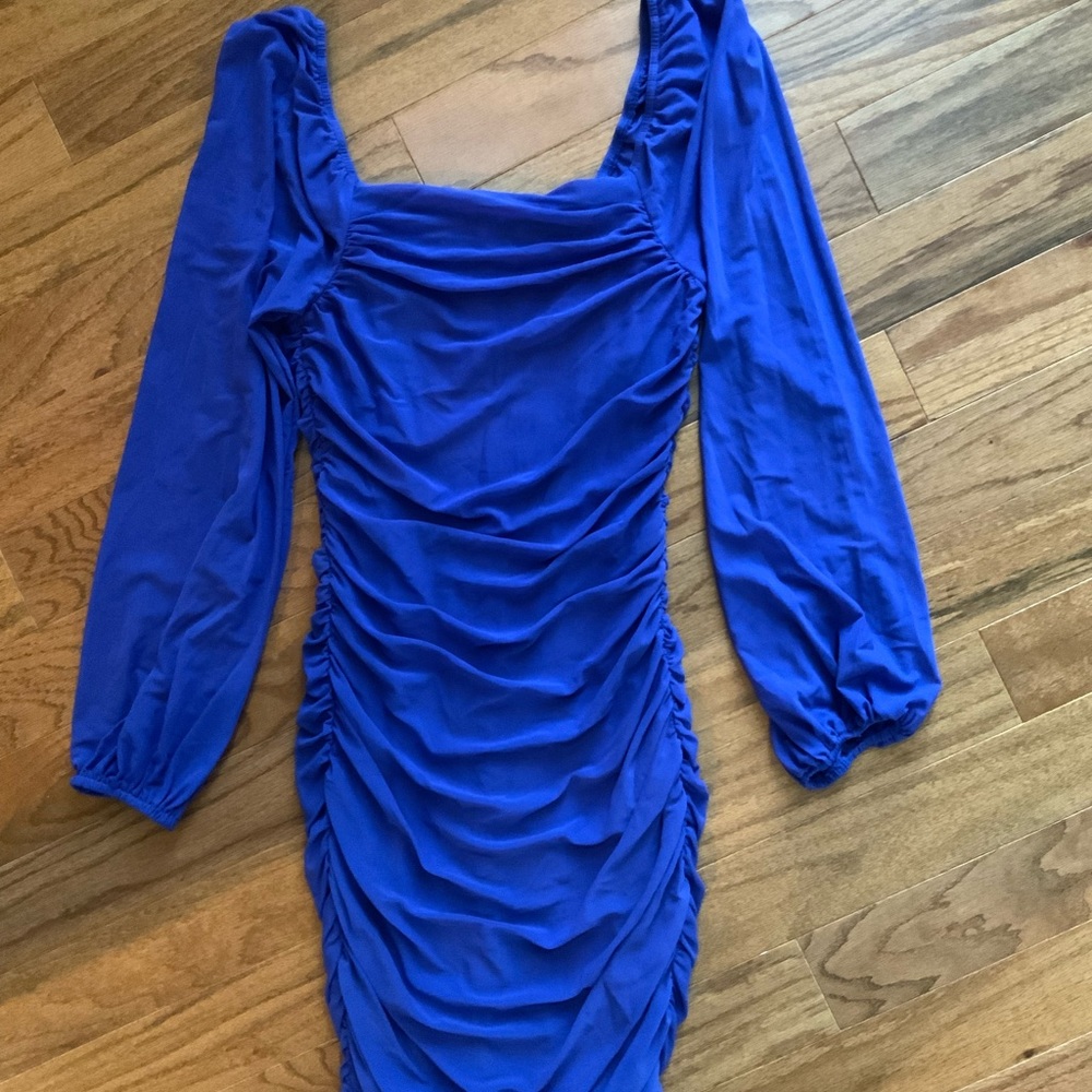 Ribbed Blue Bodycon Dress!